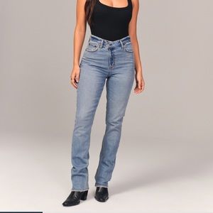 Abercrombie ultra high rise 90s slim straight curve love
